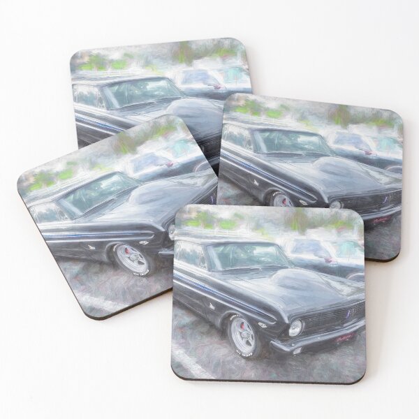Item preview,  Ford Falcon Futura Sprint Black Muscle Car Art Side Profile designed and sold by RichFrancoCars.