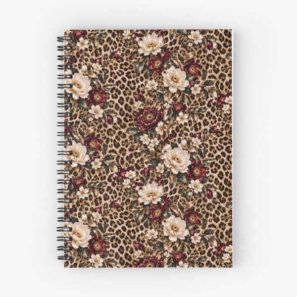Item preview, Floral Leopard Pattern – Luxury Animal Print + Burgundy Flowers designed and sold by FaithArt777.