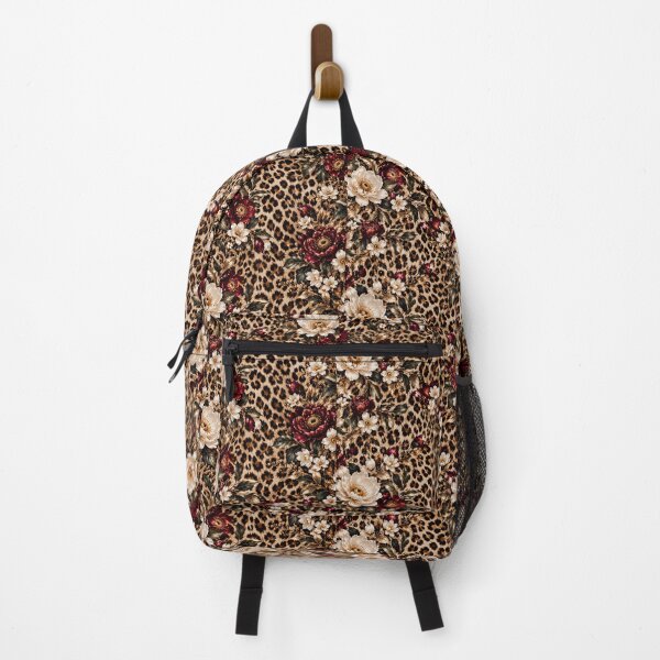Item preview, Floral Leopard Pattern – Luxury Animal Print + Burgundy Flowers designed and sold by FaithArt777.