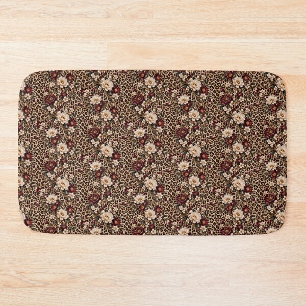 Item preview, Floral Leopard Pattern – Luxury Animal Print + Burgundy Flowers designed and sold by FaithArt777.