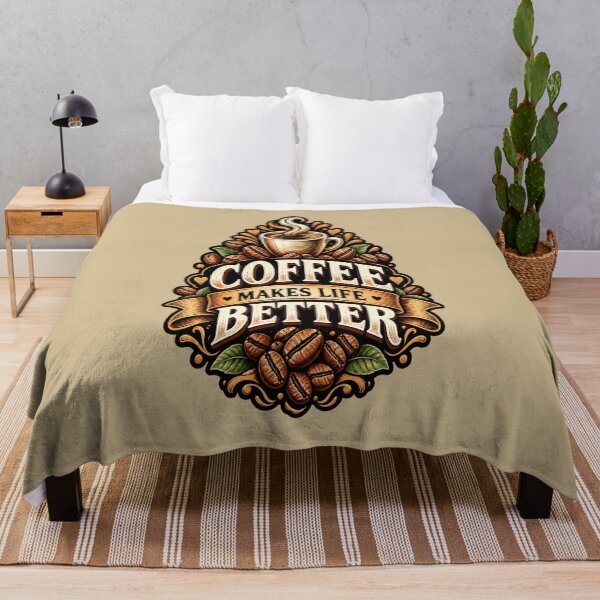 Item preview, Coffee Makes Life Better – Coffee Lover Vintage Design designed and sold by NovaNest Studio.