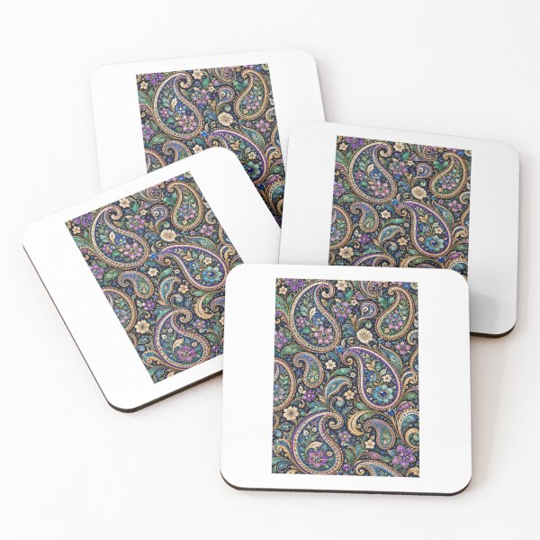 Item preview, Jewel Paisley Pattern – Blue Floral + Gold Ornamental Design designed and sold by FaithArt777.