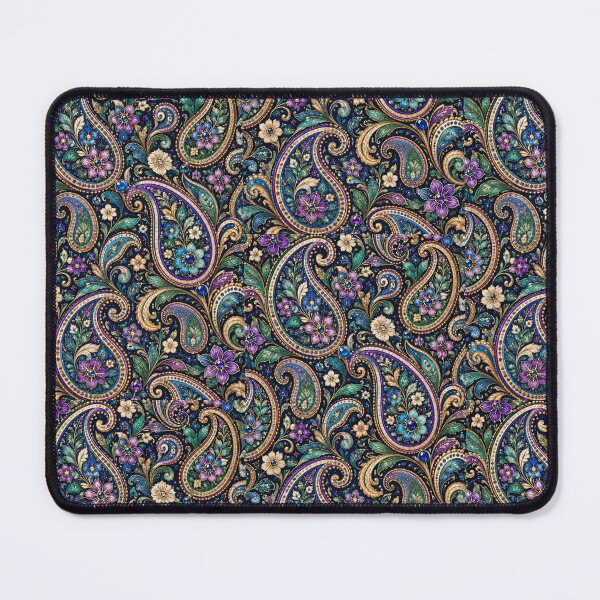 Item preview, Jewel Paisley Pattern – Blue Floral + Gold Ornamental Design designed and sold by FaithArt777.