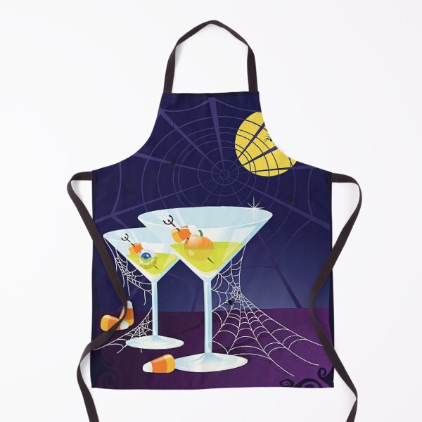 Item preview, Halloween Retro Blue Martini Eyeballs Cocktail Spiders designed and sold by 1beachbum.