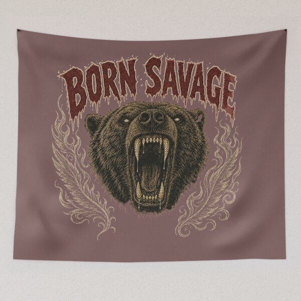 Item preview, Born Savage Bear  designed and sold by freshwear design.