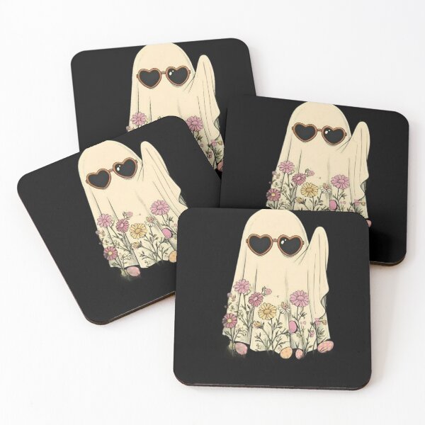 Item preview, Cute Ghost Heart Sunglasses Floral Vintage Halloween Graphic designed and sold by GrimNest.