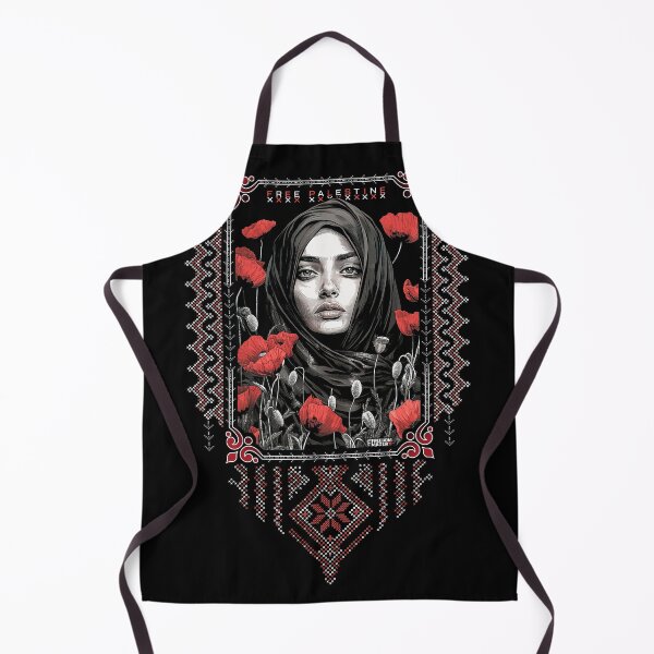 Item preview, Palestinian Woman with Poppies and Tatreez designed and sold by Freedom Maker.