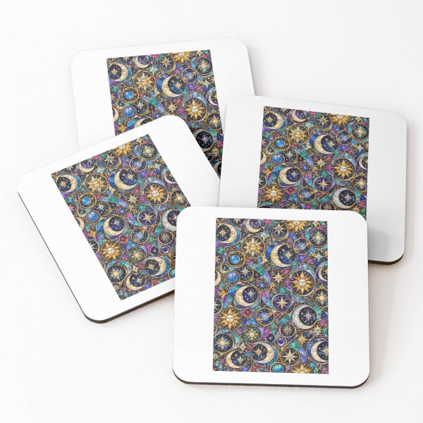 Item preview, Celestial Stained Glass – Sun Moon + Jewel Star Pattern designed and sold by FaithArt777.