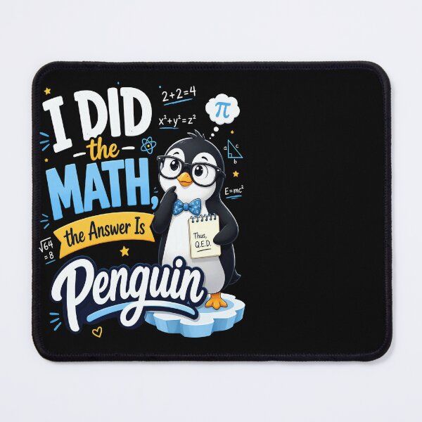 Item preview, I Did the Math The Answer Is Penguin Math Nerd Design designed and sold by CalmDownZone ⭐️⭐️⭐️⭐️⭐️.