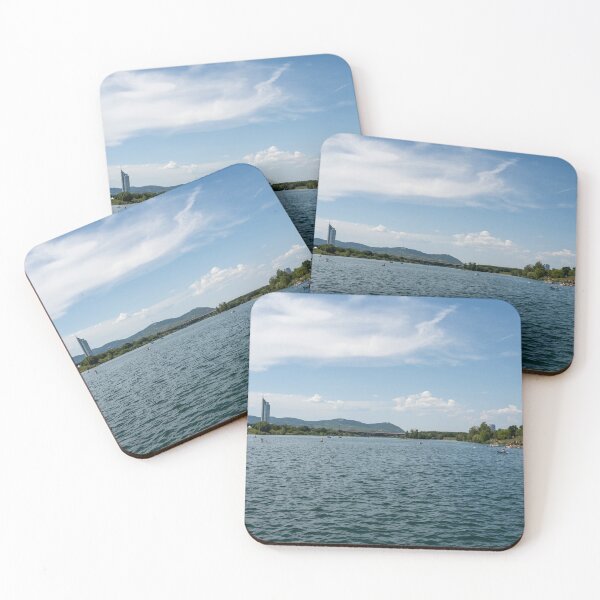 Item preview, Summer Serenity at Pier 22 on the Danube Canal, Vienna, Austria designed and sold by BadWolfStudios.
