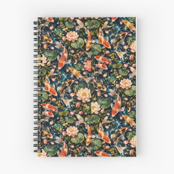 Item preview, Midnight Koi Garden – Japanese Koi + Lotus Pond Pattern designed and sold by FaithArt777.