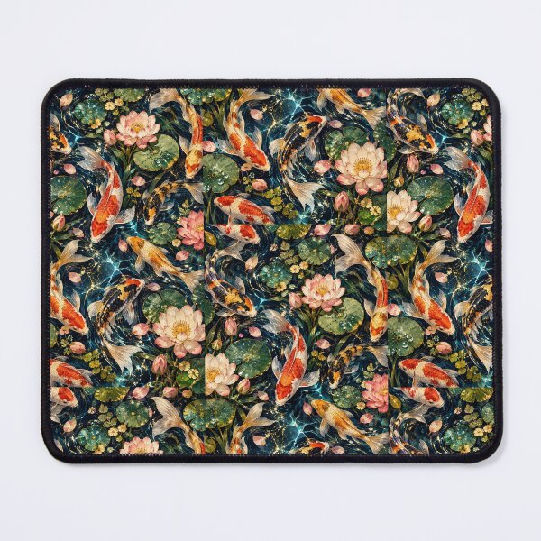Item preview, Midnight Koi Garden – Japanese Koi + Lotus Pond Pattern designed and sold by FaithArt777.
