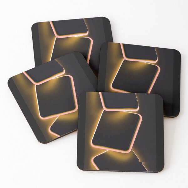 Item preview, Glowing Neon Abstract Geometric Shapes designed and sold by Mr besho.