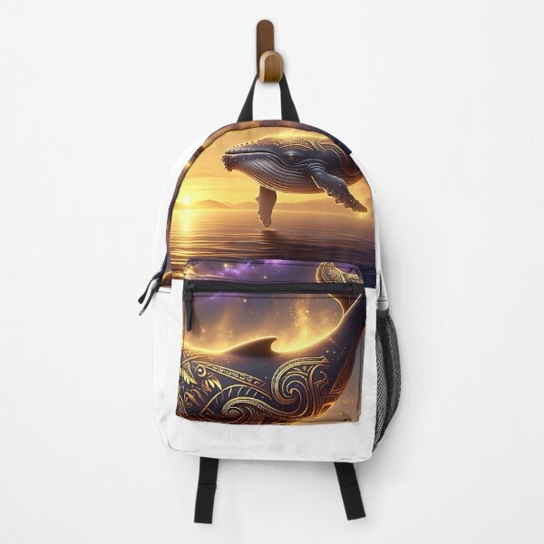Item preview, Celestial Whale and Calf — Golden Flight Beneath the Stars designed and sold by Hawaii26.