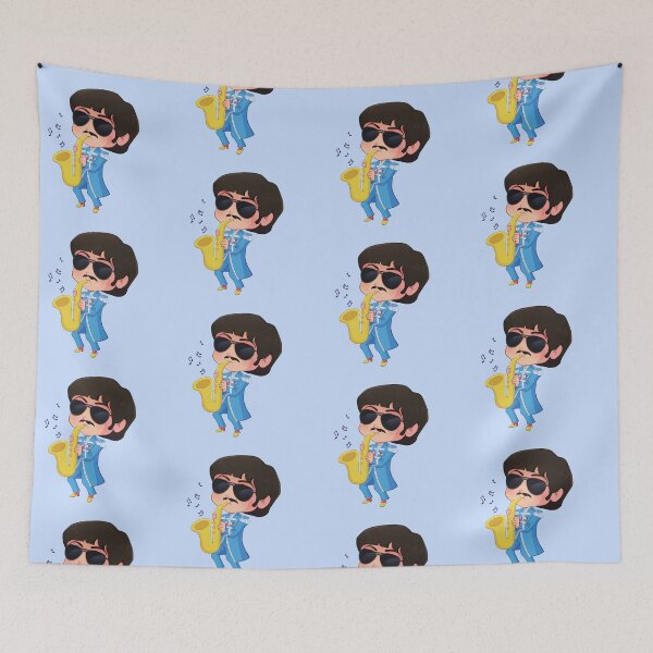 Item preview, Chibi Billy Playing the Saxophone – Cute Classic Rock Fan Design designed and sold by StickWithMusic.