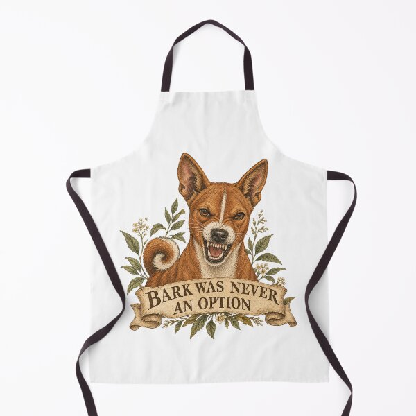 Item preview, Bark Was Never An Option - Funny Basenji Dog - No Bark Breed Meme designed and sold by Neurospicy Trolls.