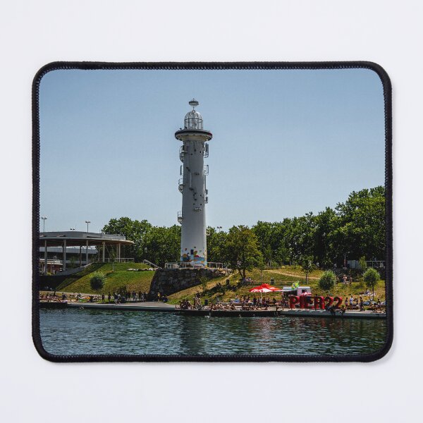 Item preview, Pier 22 Lighthouse on the Danube Canal, Vienna, Austria designed and sold by BadWolfStudios.