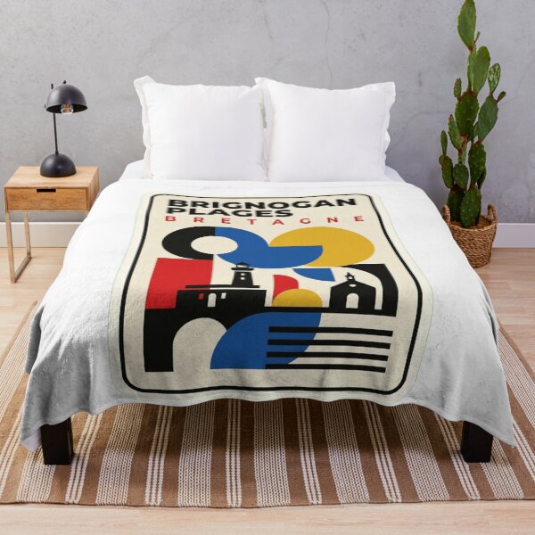 Item preview, Retro Brignogan Plages Bauhaus Geometric Skyline designed and sold by k3rstman1.