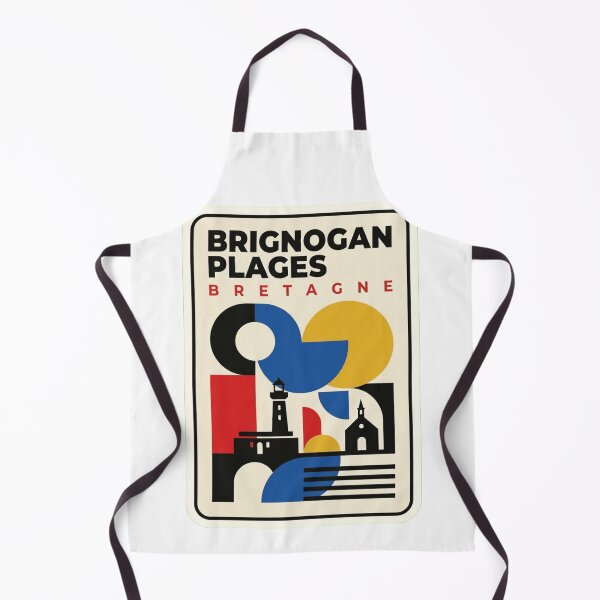 Aperçu de l'œuvre Brignogan Plages rétro Bauhaus Skyline géométrique créée et vendue par k3rstman1.