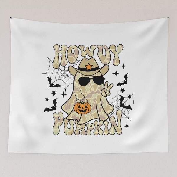 Item preview, Western Halloween Camo Cowboy Ghost Howdy designed and sold by KroghDs.