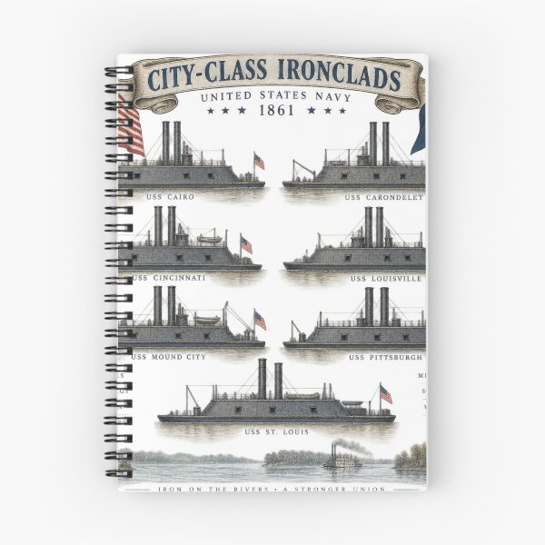 Item preview, City-Class Ironclads – Union Navy Mississippi Squadron 1861 designed and sold by Past in Threads.
