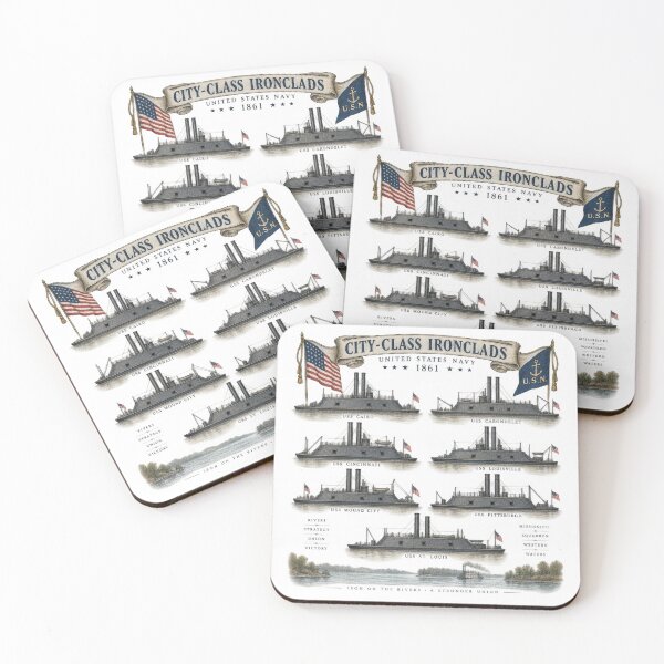 Item preview, City-Class Ironclads – Union Navy Mississippi Squadron 1861 designed and sold by Past in Threads.