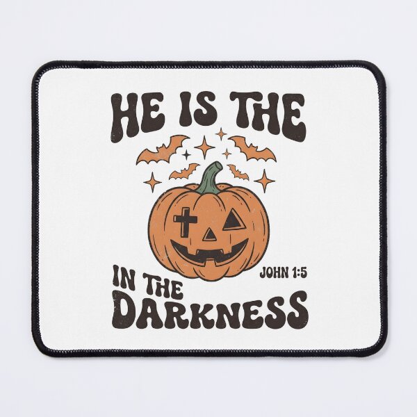 Item preview, Christian Halloween Pumpkin Cross John 1 5 designed and sold by KroghDs.