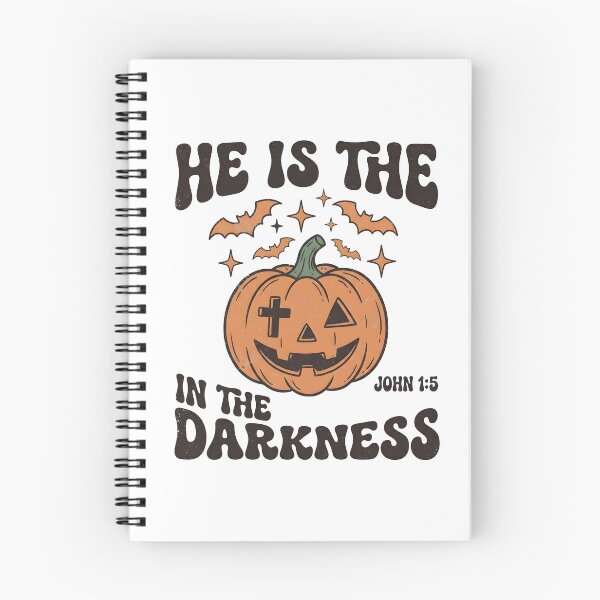 Item preview, Christian Halloween Pumpkin Cross John 1 5 designed and sold by KroghDs.