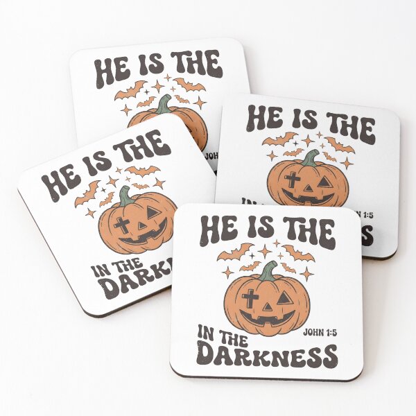 Item preview, Christian Halloween Pumpkin Cross John 1 5 designed and sold by KroghDs.
