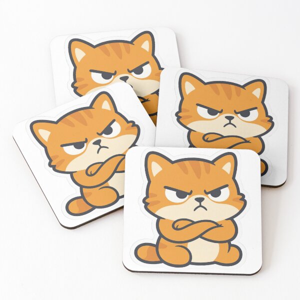 Item preview, Grumpy Cat Sticker, Funny Annoyed Cartoon designed and sold by gkhanco.