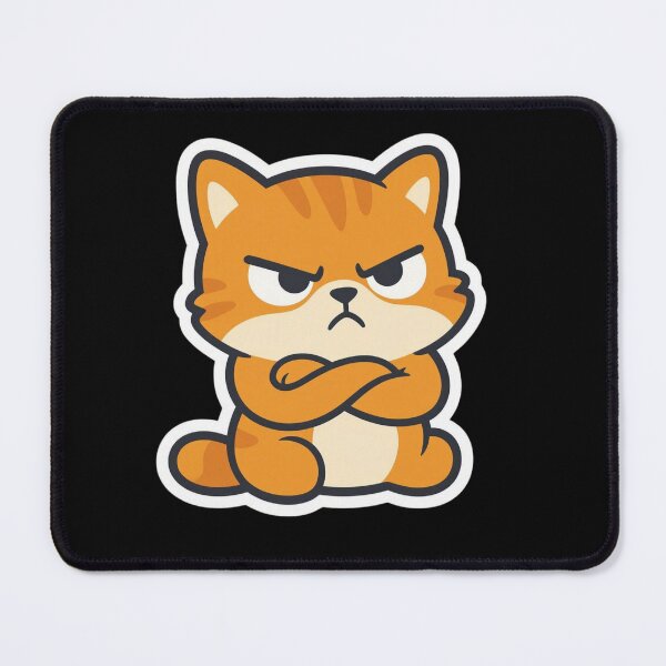Item preview, Grumpy Cat Sticker, Funny Annoyed Cartoon designed and sold by gkhanco.