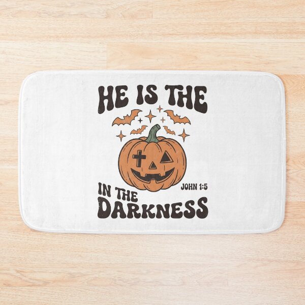 Item preview, Christian Halloween Pumpkin Cross John 1 5 designed and sold by KroghDs.