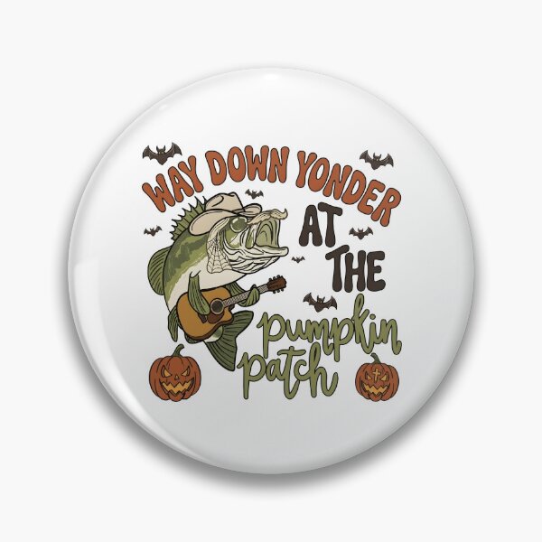 Item preview, Fishing Halloween Bass Guitar Pumpkin Patch designed and sold by KroghDs.