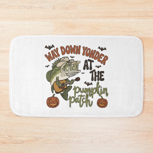 Item preview, Fishing Halloween Bass Guitar Pumpkin Patch designed and sold by KroghDs.
