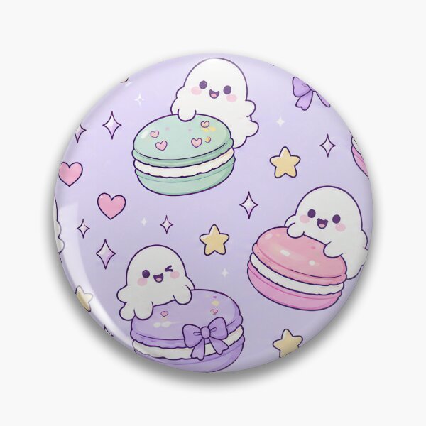 Item preview, Kawaii Ghost Macaron Pastel Pattern designed and sold by Soft Berry Studio.