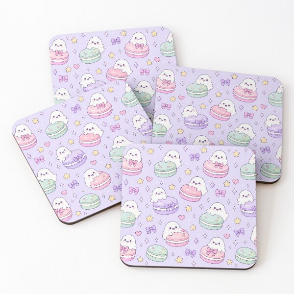 Item preview, Kawaii Ghost Macaron Pastel Pattern designed and sold by Soft Berry Studio.