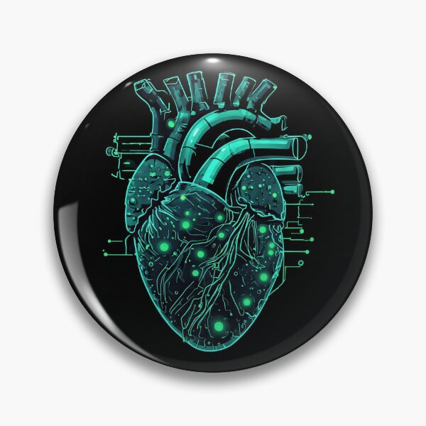 Item preview, Mechanical Heart Cyberpunk Neon Green designed and sold by Cyber Gold Studio.