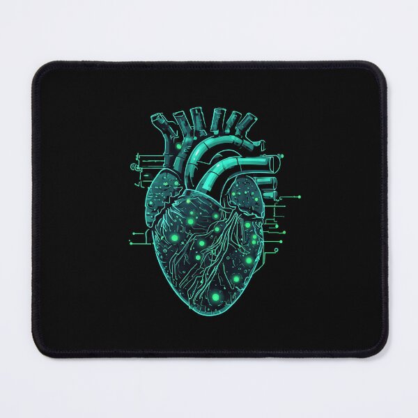 Item preview, Mechanical Heart Cyberpunk Neon Green designed and sold by Cyber Gold Studio.