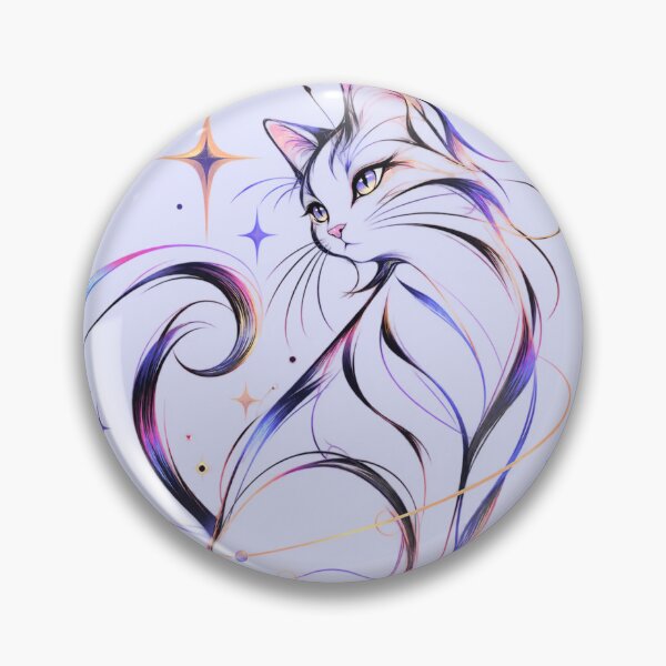 Item preview, Celestial Grace: Abstract Cat Art designed and sold by LoreliNLi.