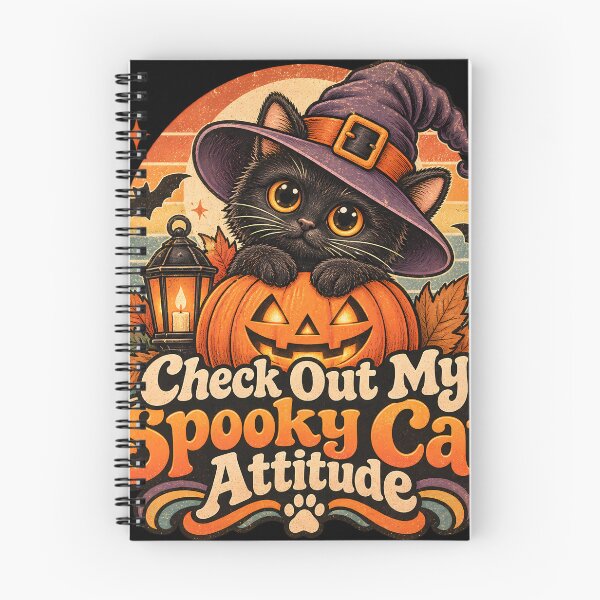 Item preview, Check out my Spooky Cat Attitude Halloween Cute Black Cat in Witch Hat Spooky Attitude designed and sold by 2Sec.