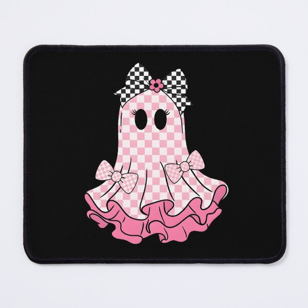 Item preview, Cute Pink Halloween Ghost Girl Checkered Bow designed and sold by KroghDs.