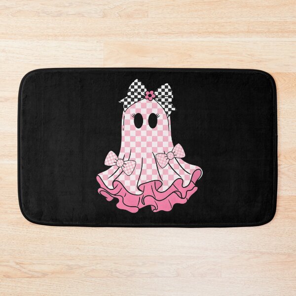 Item preview, Cute Pink Halloween Ghost Girl Checkered Bow designed and sold by KroghDs.