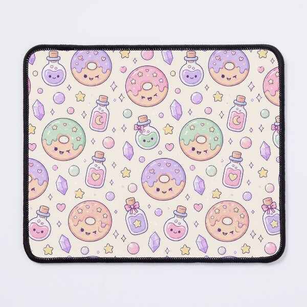 Item preview, Kawaii Potion Donut Pastel Pattern designed and sold by Soft Berry Studio.
