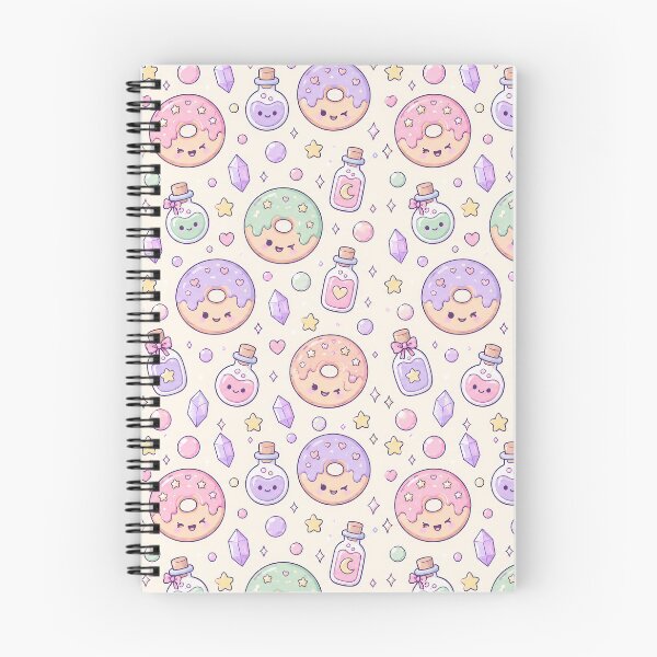 Item preview, Kawaii Potion Donut Pastel Pattern designed and sold by Soft Berry Studio.