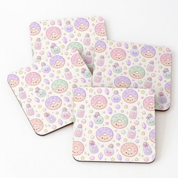Artikelvorschau, Kawaii Zaubertrank-Donut-Pastellmuster entworfen und verkauft von Soft Berry Studio.