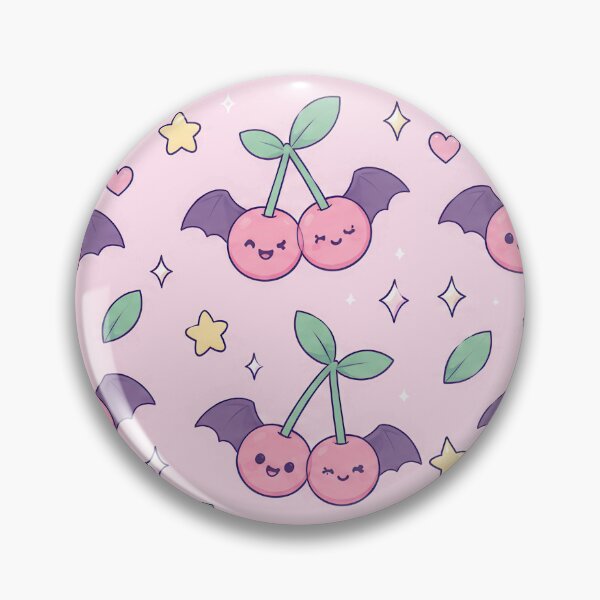 Item preview, Kawaii Bat Cherry Pastel Pattern designed and sold by Soft Berry Studio.