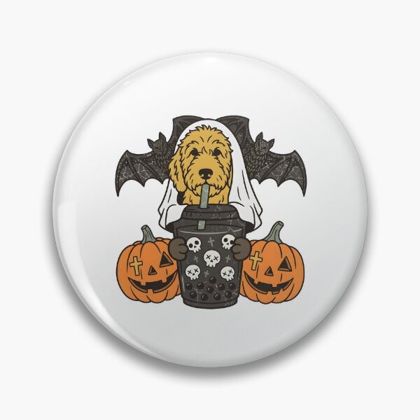 Item preview, Goldendoodle Ghost Halloween Boba Dog designed and sold by KroghDs.