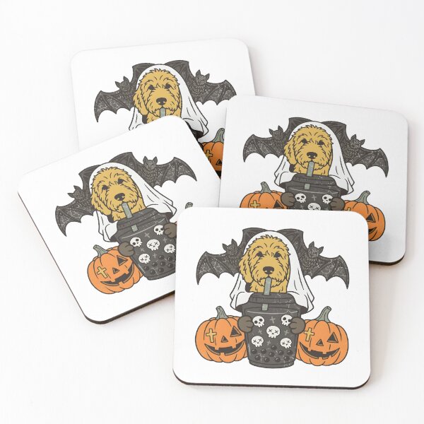 Item preview, Goldendoodle Ghost Halloween Boba Dog designed and sold by KroghDs.