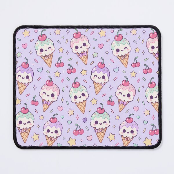Item preview, Kawaii Skull Ice Cream Pastel Pattern designed and sold by Soft Berry Studio.