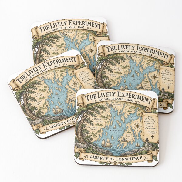 Item preview, The Lively Experiment — Rhode Island 1663 — Liberty of Conscience designed and sold by Past in Threads.